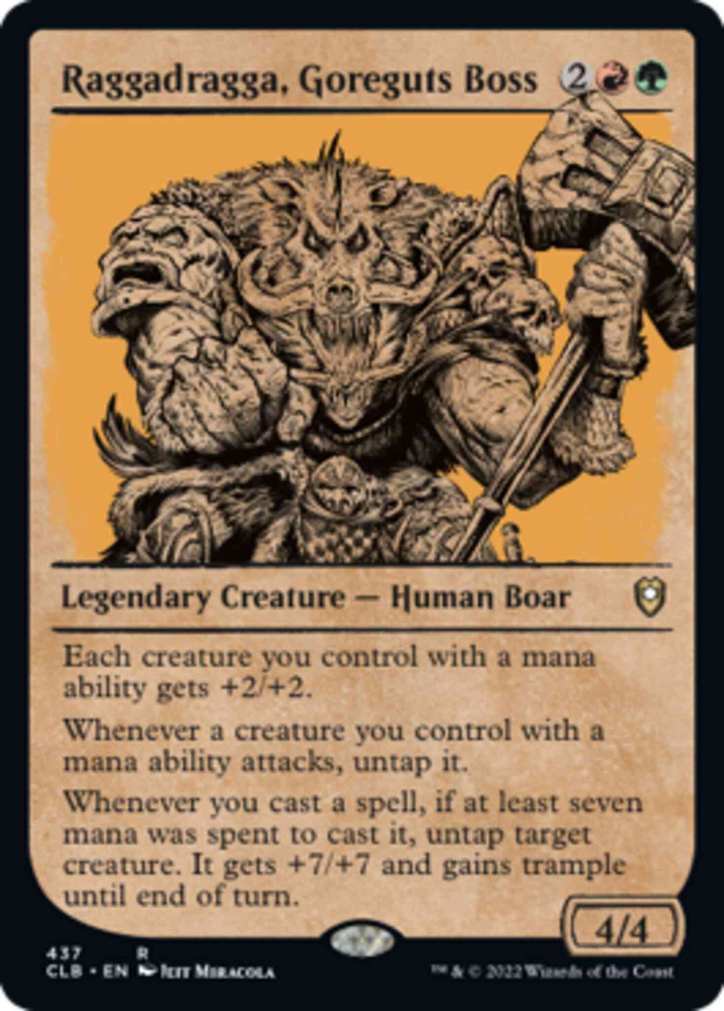 Raggadragga, Goreguts Boss [437] [Rulebook Showcase] [Commander Legends: Battle for Baldur's Gate] [Non-Foil]