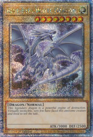 Blue-Eyes White Dragon - 8th Art - RA04-EN108 - Quarter Century Secret Rare - 1st Edition