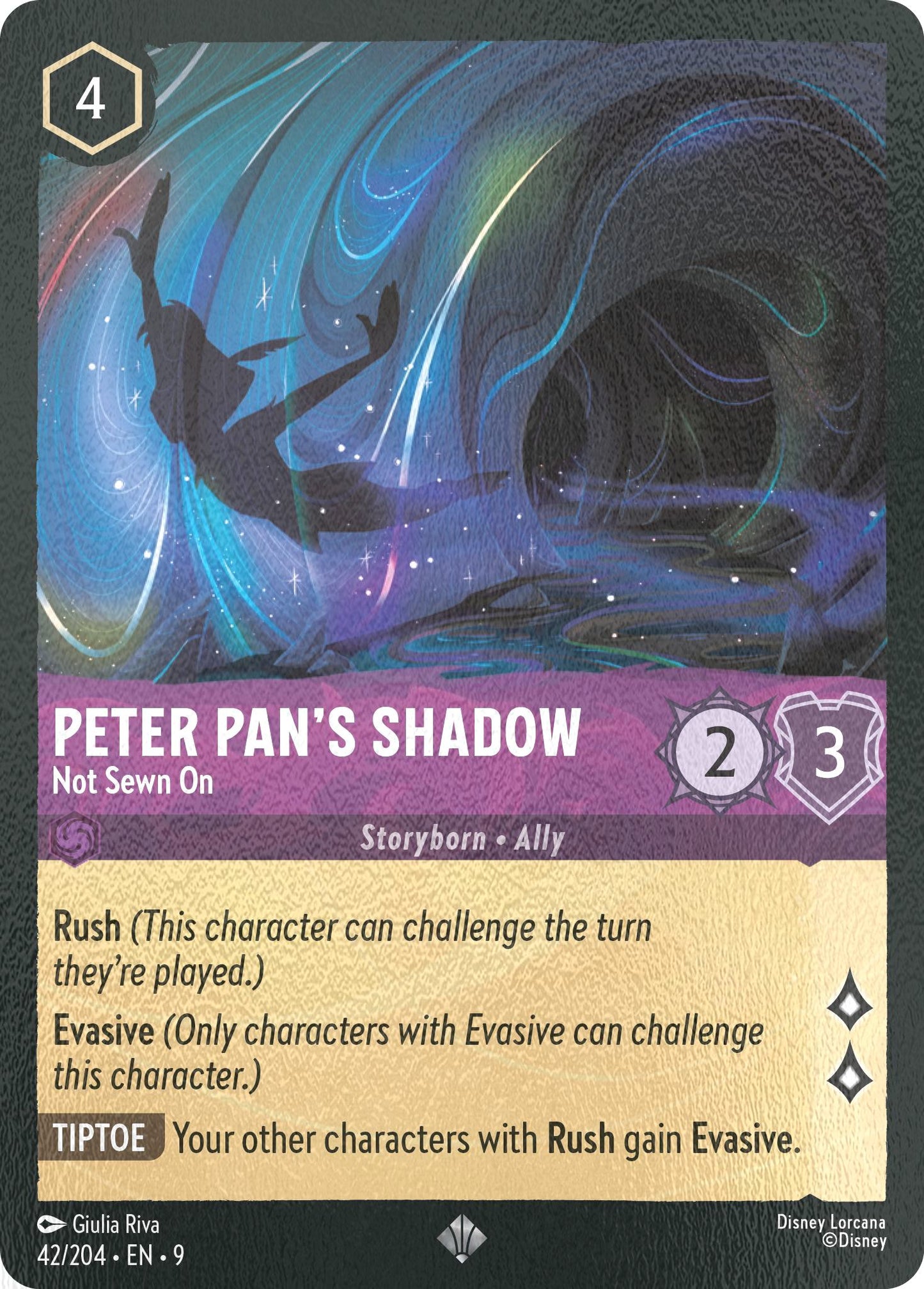 Peter Pan's Shadow - Not Sewn On - 42/204 [Fabled] [Cold Foil]