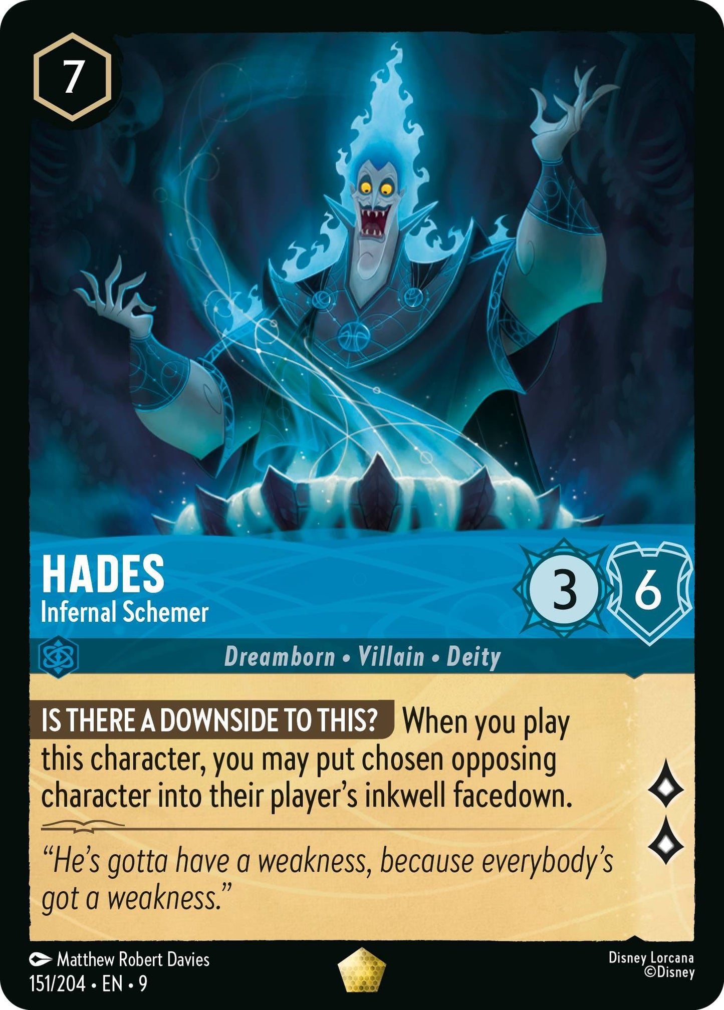 Hades - Infernal Schemer - 151/204 [Fabled] [Non-Foil]