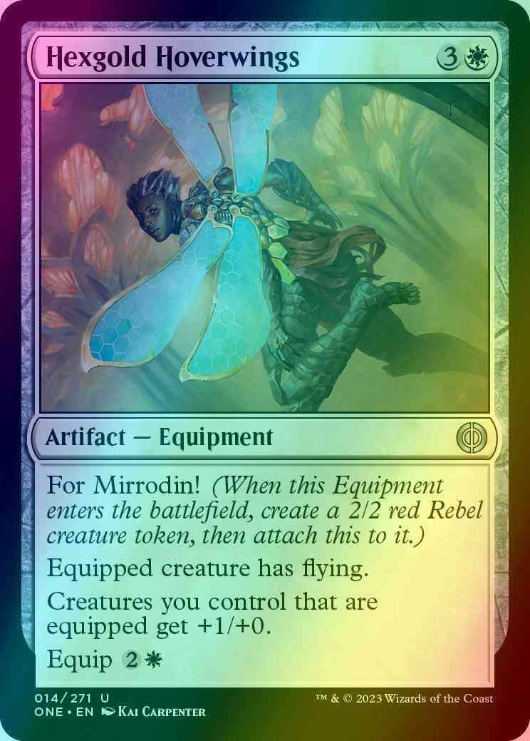 Hexgold Hoverwings [14] [Phyrexia: All Will Be One] [Foil]