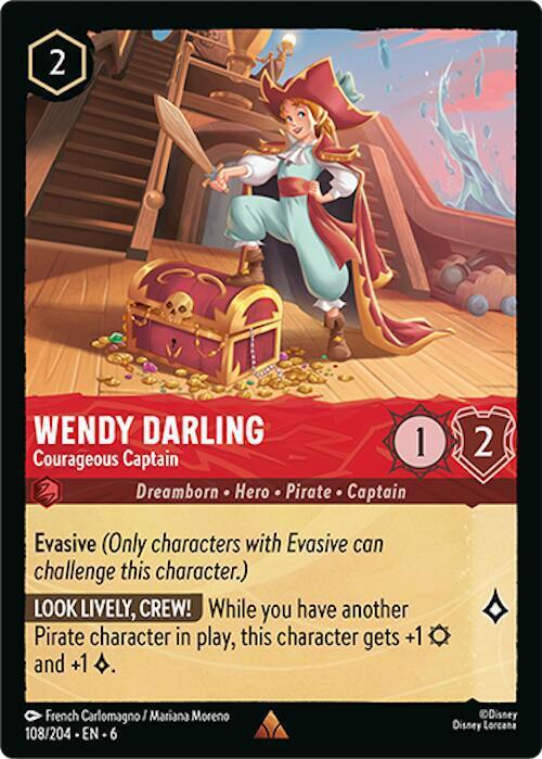 Wendy Darling - Courageous Captain - 108/204 [Azurite Sea] [Non-Foil]