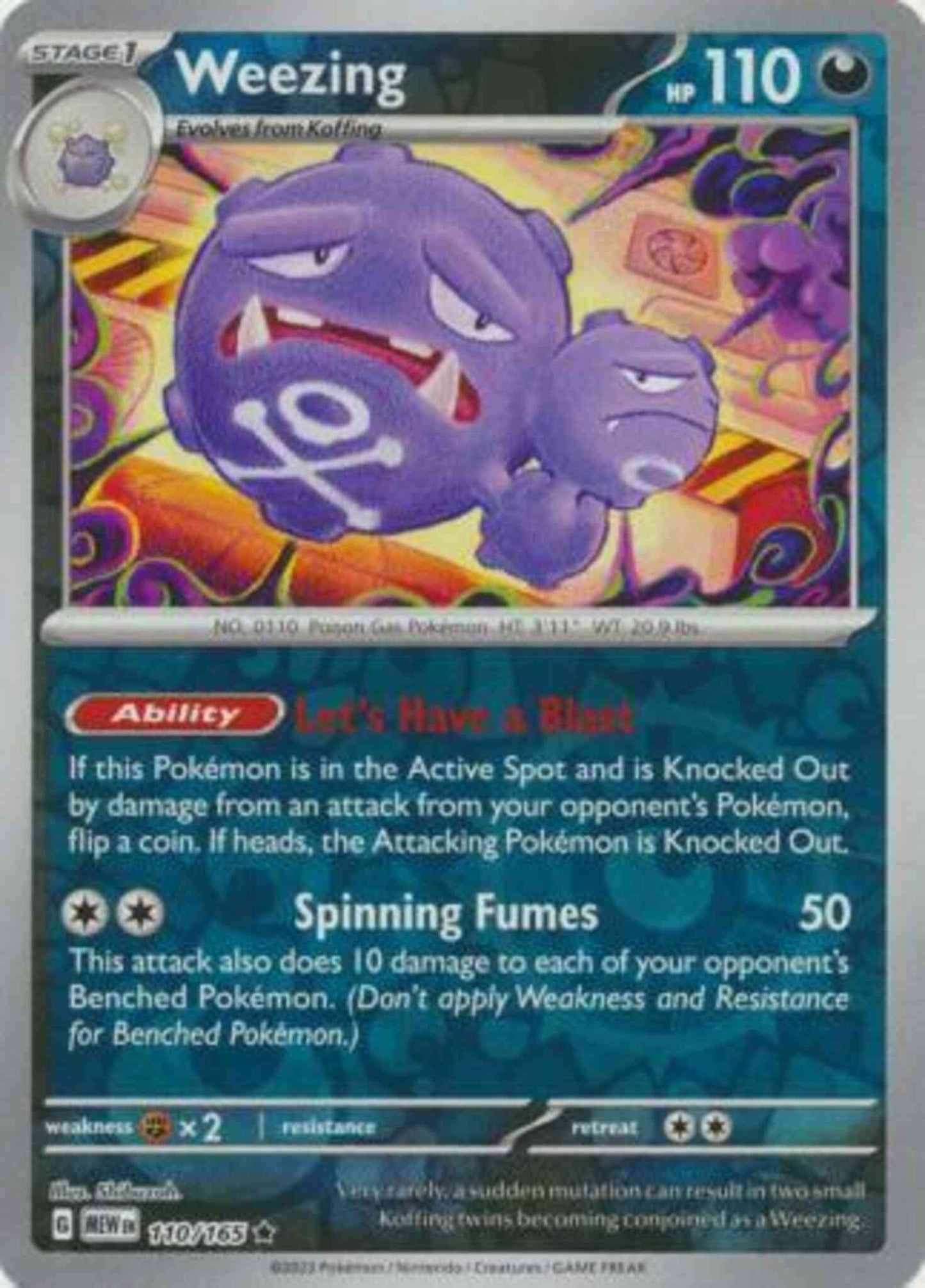 Weezing - 110/165 - Rare [sv035-110] [Reverse Holo]