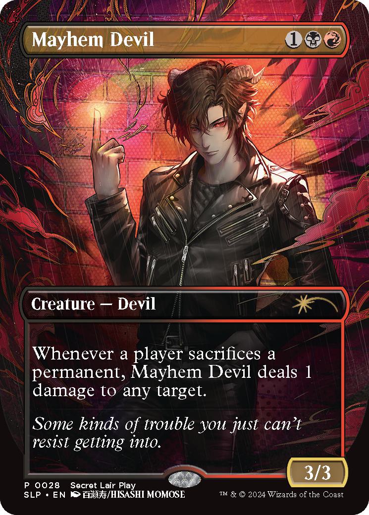 Mayhem Devil [0028] [Borderless] [Secret Lair Promo] [Non-Foil]