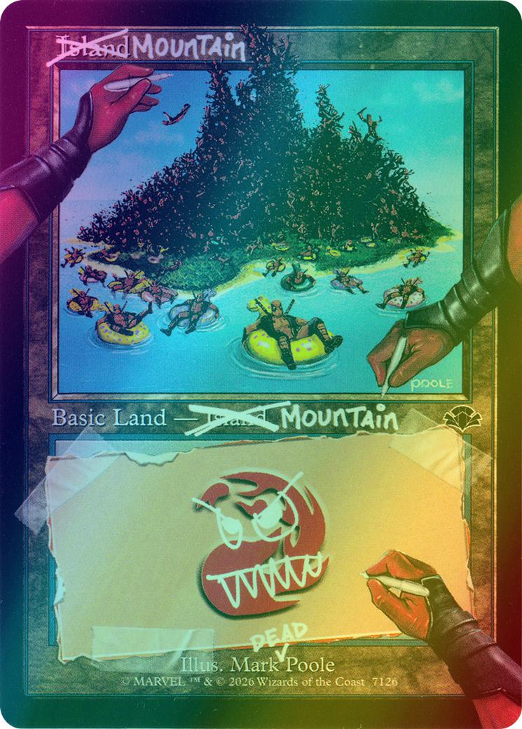 Mountain [7126] [Borderless] [Deadpool: I fixed it (You're Welcome)] [Secret Lair Drop] [Foil]