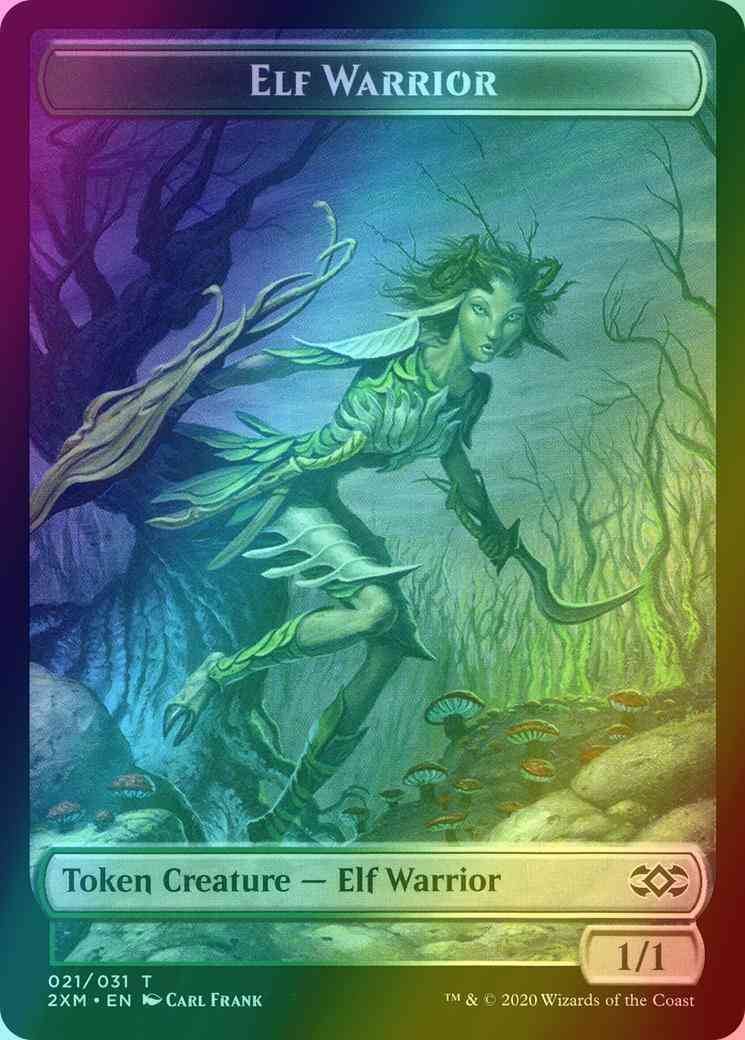 Elf Warrior Token (21) // Plant Token (16) [Double Masters Tokens] [Foil]