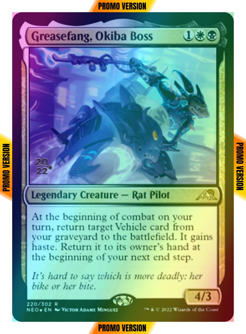 Greasefang, Okiba Boss [Prerelease] [220s] [Kamigawa: Neon Dynasty: Promos] [Foil]