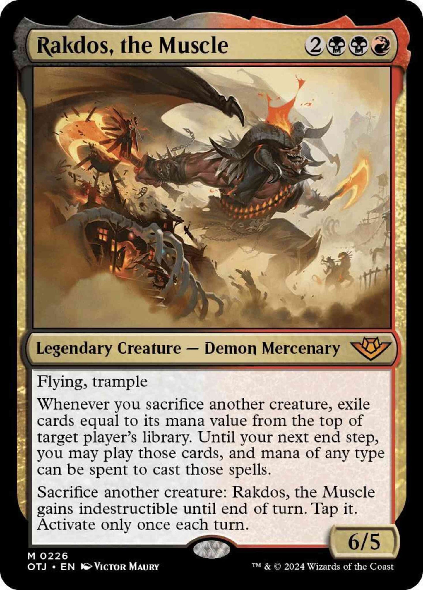 Rakdos, the Muscle [226] [Outlaws of Thunder Junction] [Non-Foil]