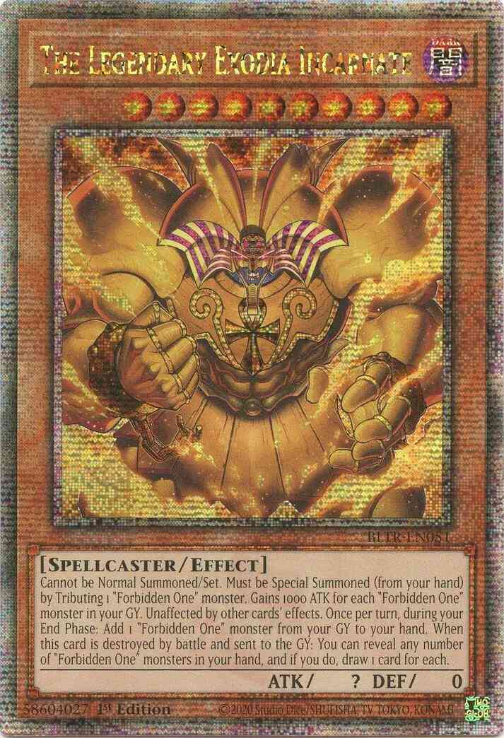The Legendary Exodia Incarnate - BLTR-EN051 - Quarter Century Secret Rare - 1st Edition