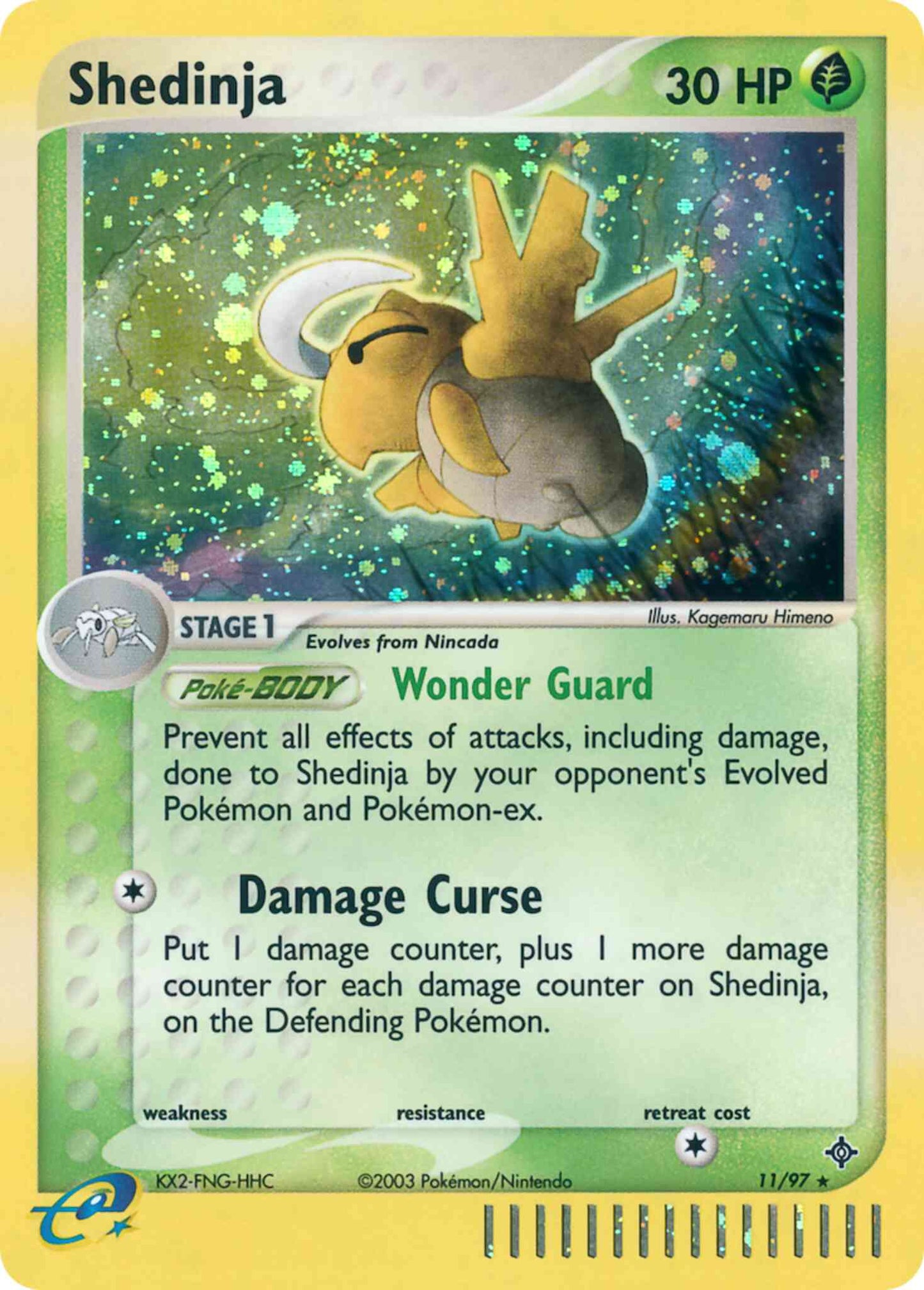 Shedinja - 11/97 - Rare Holo [ex3-11] [Holo]