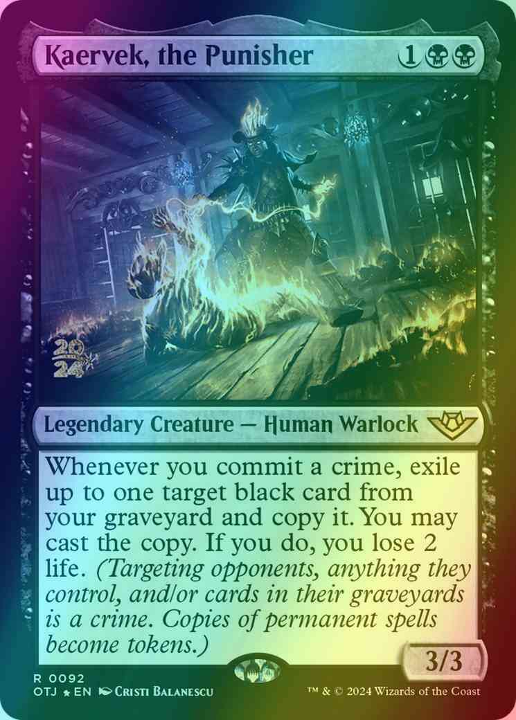 Kaervek, the Punisher [92s] [Prerelease] [Outlaws of Thunder Junction: Promos] [Foil]