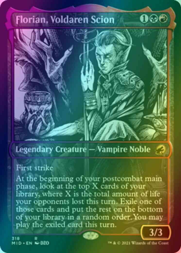 Florian, Voldaren Scion [318] [Eternal Night Showcase] [Innistrad: Midnight Hunt] [Foil]