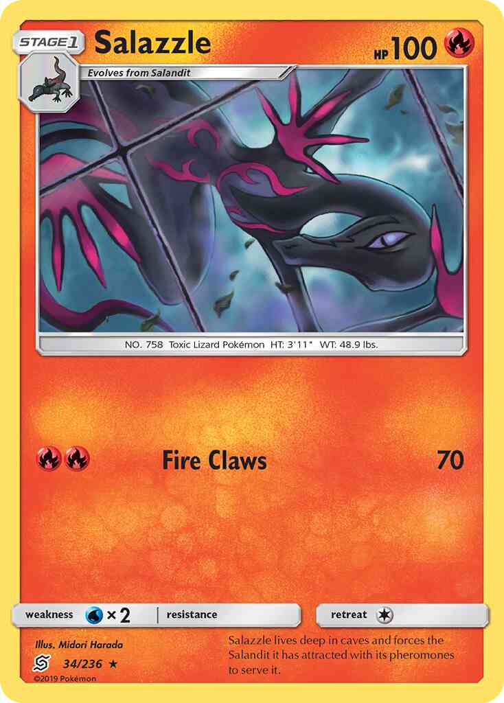 Salazzle - 34/236 - Rare [sm11-34] [Reverse Holo]