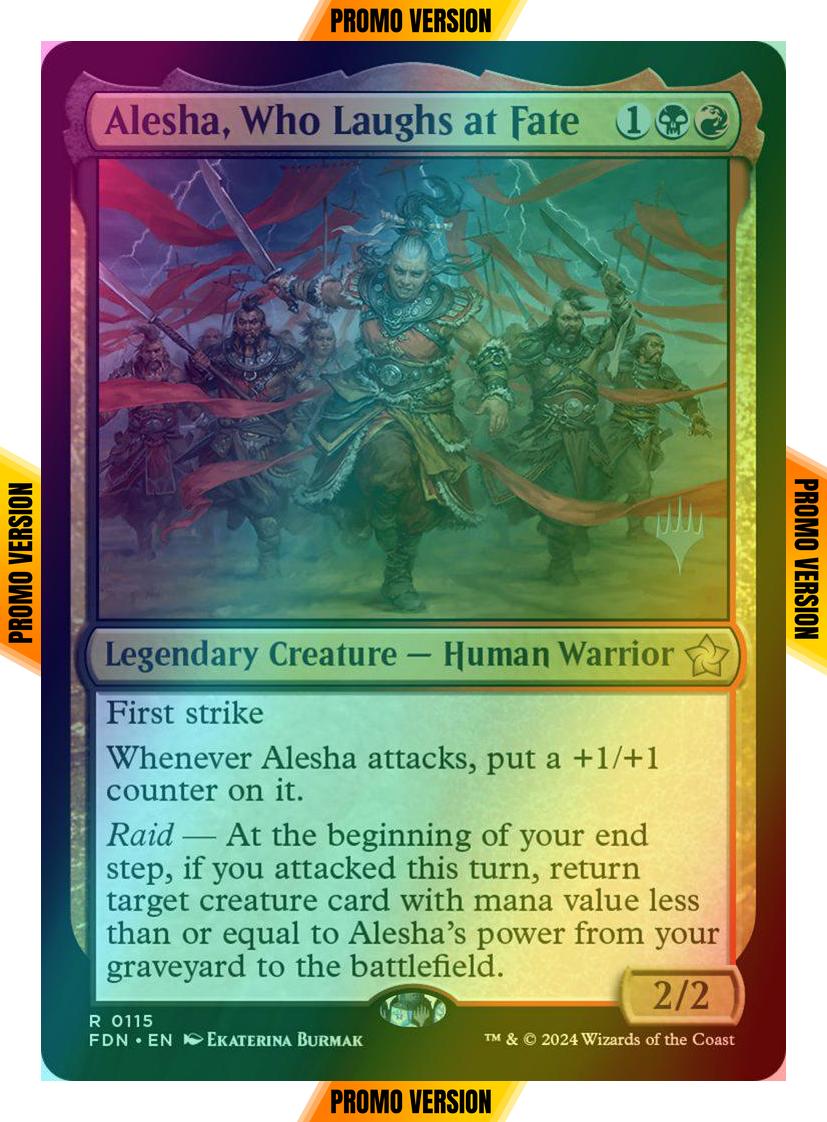 Alesha, Who Laughs at Fate [115p] [Promo Pack] [Foundations: Promos] [Foil]