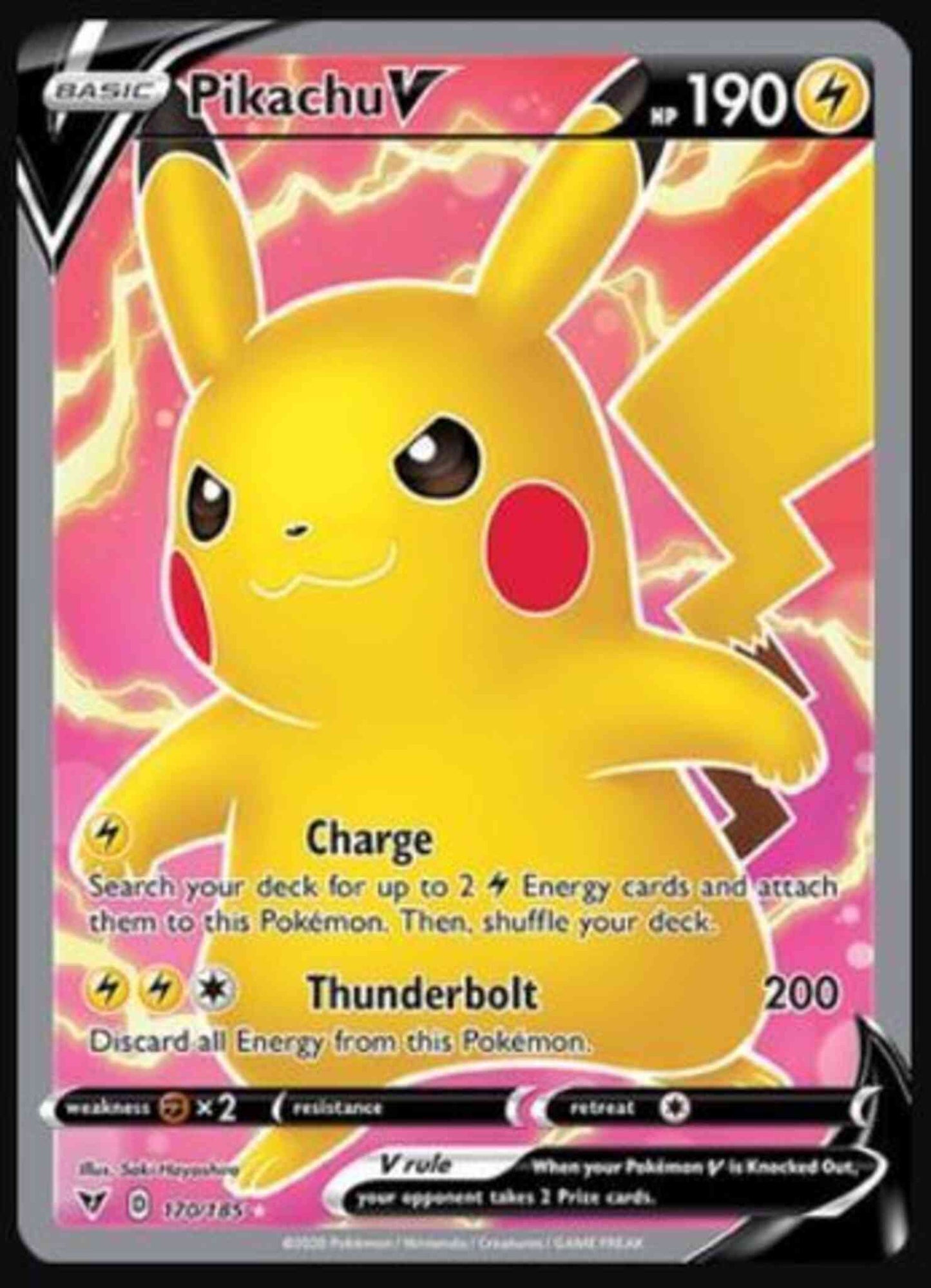 Pikachu V - 170/185 - Rare Ultra [swsh4-170] [Ultra]