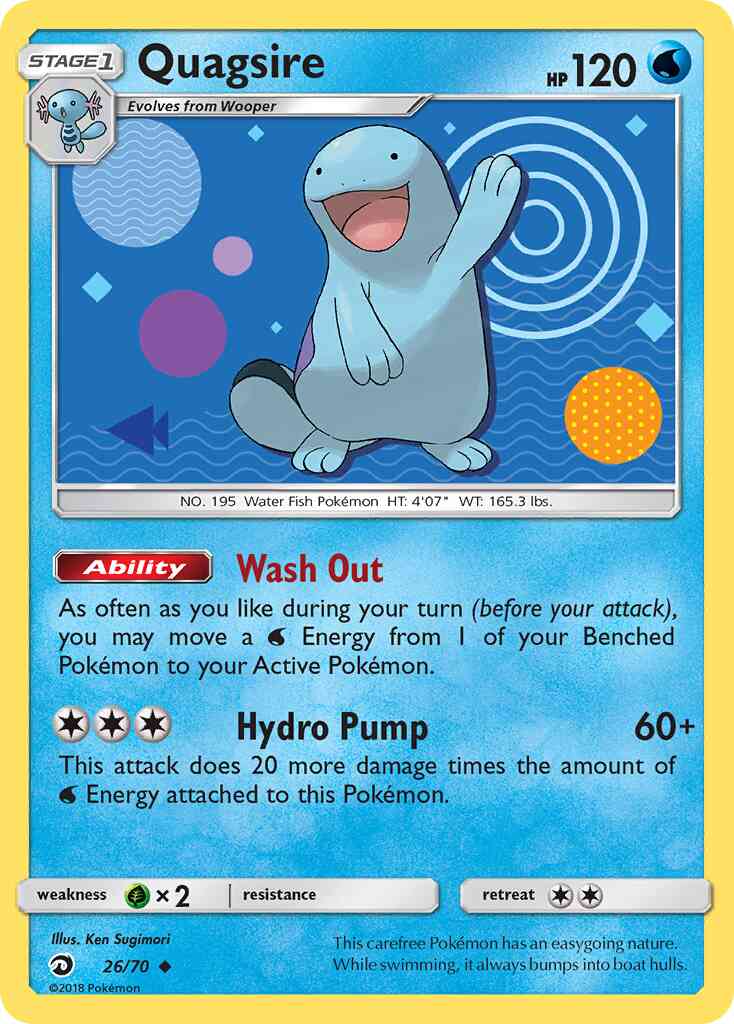 Quagsire - 26/70 - Uncommon [sm75-26] [Reverse Holo]