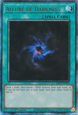 Allure of Darkness - RA03-EN055 - Prismatic Ultimate Rare - 1st Edition