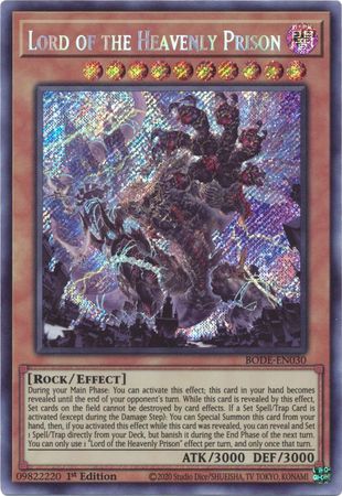 Lord of the Heavenly Prison - BODE-EN030 - Secret Rare - 1st Edition
