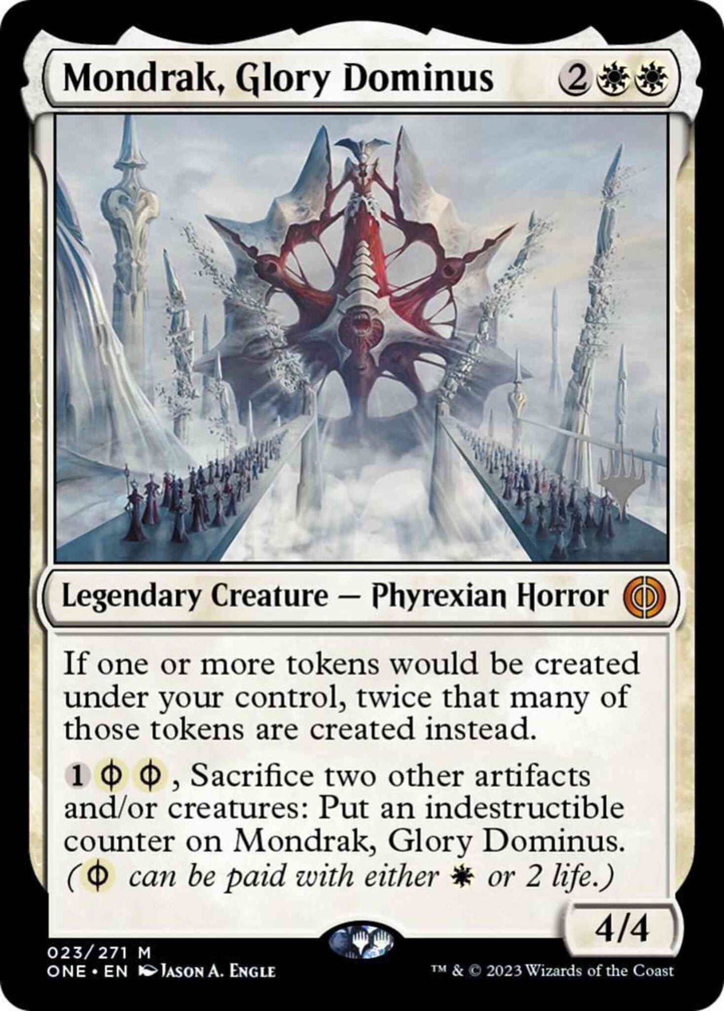Mondrak, Glory Dominus [23p] [Promo Pack] [Phyrexia: All Will Be One: Promos] [Non-Foil]