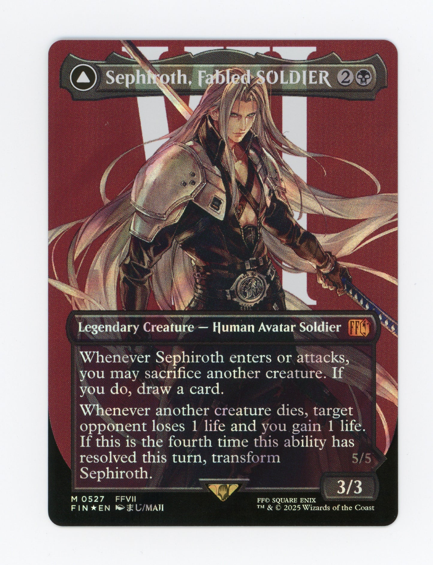 Sephiroth, Fabled SOLDIER // Sephiroth, One-Winged Angel — Borderless|Character|Surge Foil — ID 19713
