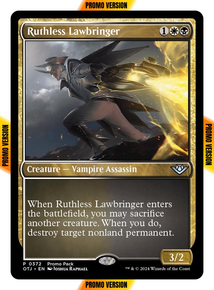 Ruthless Lawbringer [372] [Dark Frame Promo Pack] [Outlaws of Thunder Junction] [Non-Foil]