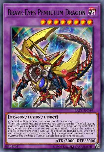 Brave-Eyes Pendulum Dragon - RATE-EN039 - Secret Rare - 1st Edition