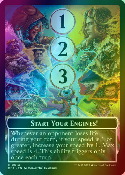 Max Speed Token (14) // Start Your Engines! Token (14) [Aetherdrift: Tokens] [Foil]