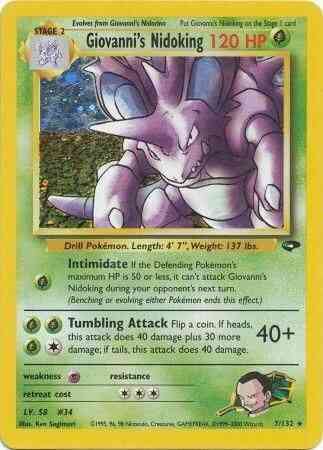 Giovanni's Nidoking - 7/132 - Rare - Unlimited [gym2U-7] [Holo]