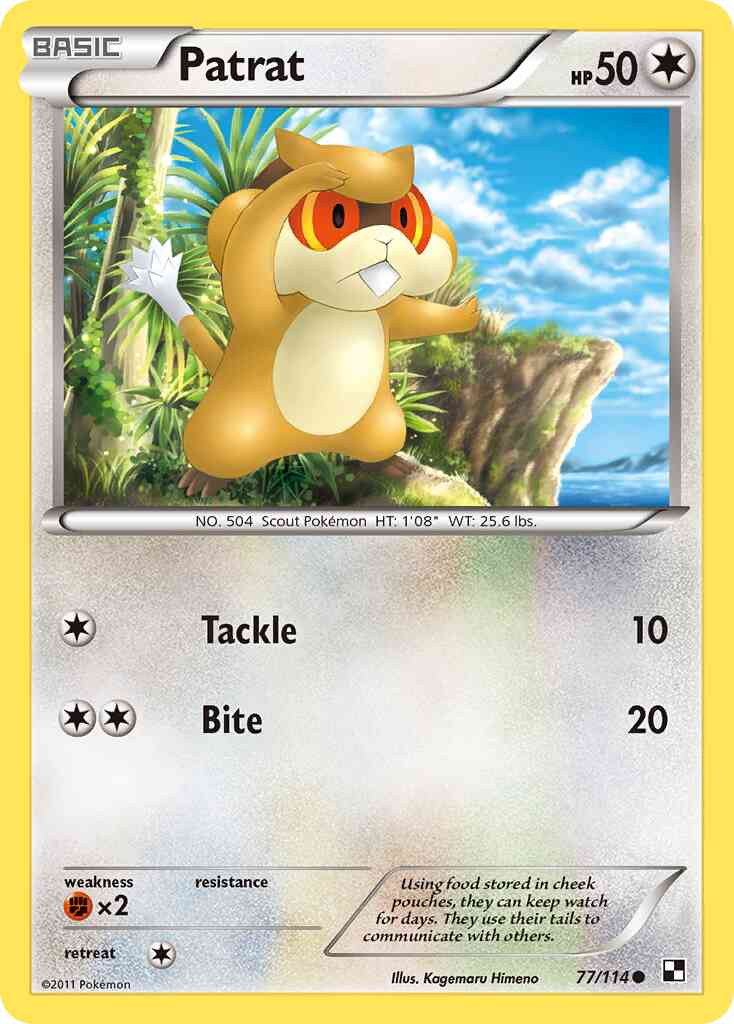 Patrat - 77/114 - Common [bw1-77] [Reverse Holo]