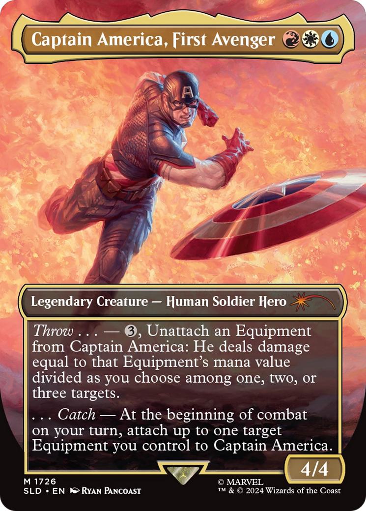 Captain America, First Avenger [1726] [Borderless] [Marvel's Captain America] [Secret Lair Drop] [Non-Foil]