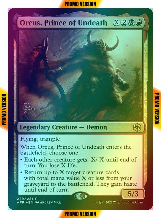 Orcus, Prince of Undeath [Prerelease] [229s] [Adventures in the Forgotten Realms Promos] [Foil]