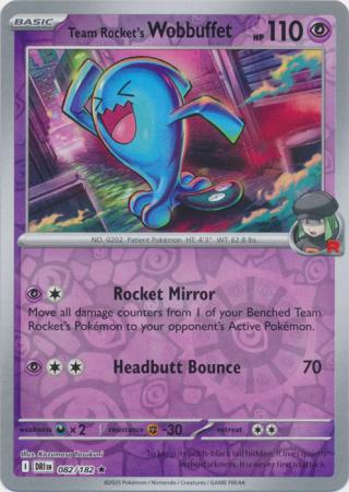 Team Rocket's Wobbuffet - 082/182 - Rare [sv10-082] [Reverse Holo]