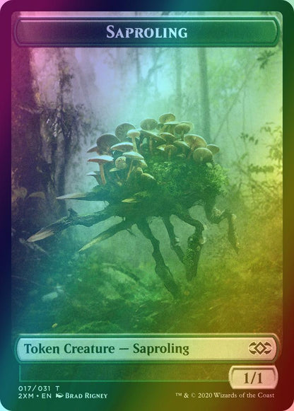 Plant Token (16) // Saproling Token (17) [Double Masters Tokens] [Foil]