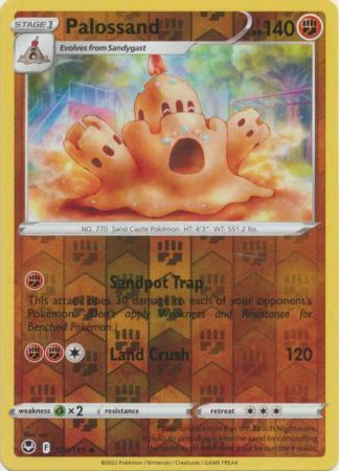 Palossand - 100/195 - Uncommon [swsh12-100] [Reverse Holo]