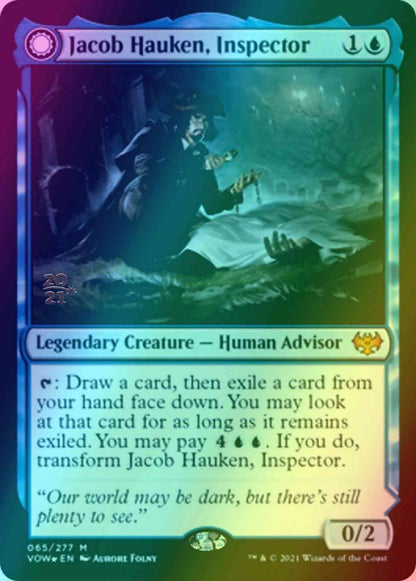 Jacob Hauken, Inspector // Hauken's Insight [Prerelease] [65s] [Innistrad: Crimson Vow: Promos] [Foil]