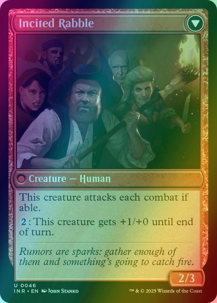 Town Gossipmonger // Incited Rabble [46] [Innistrad Remastered] [Foil]