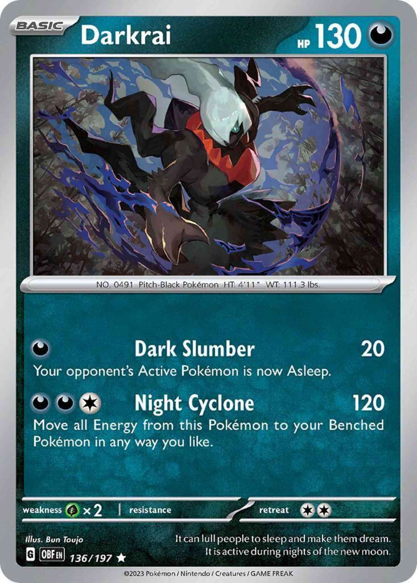 Darkrai - 136/197 - Rare [sv03-136] [Holo]