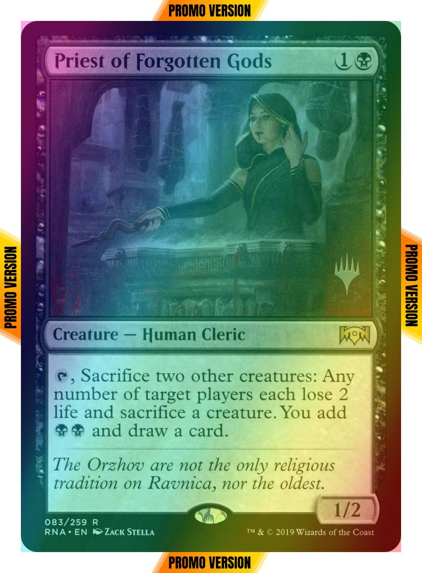 Priest of Forgotten Gods [83p] [Promo Pack] [Ravnica Allegiance Promos] [Foil]