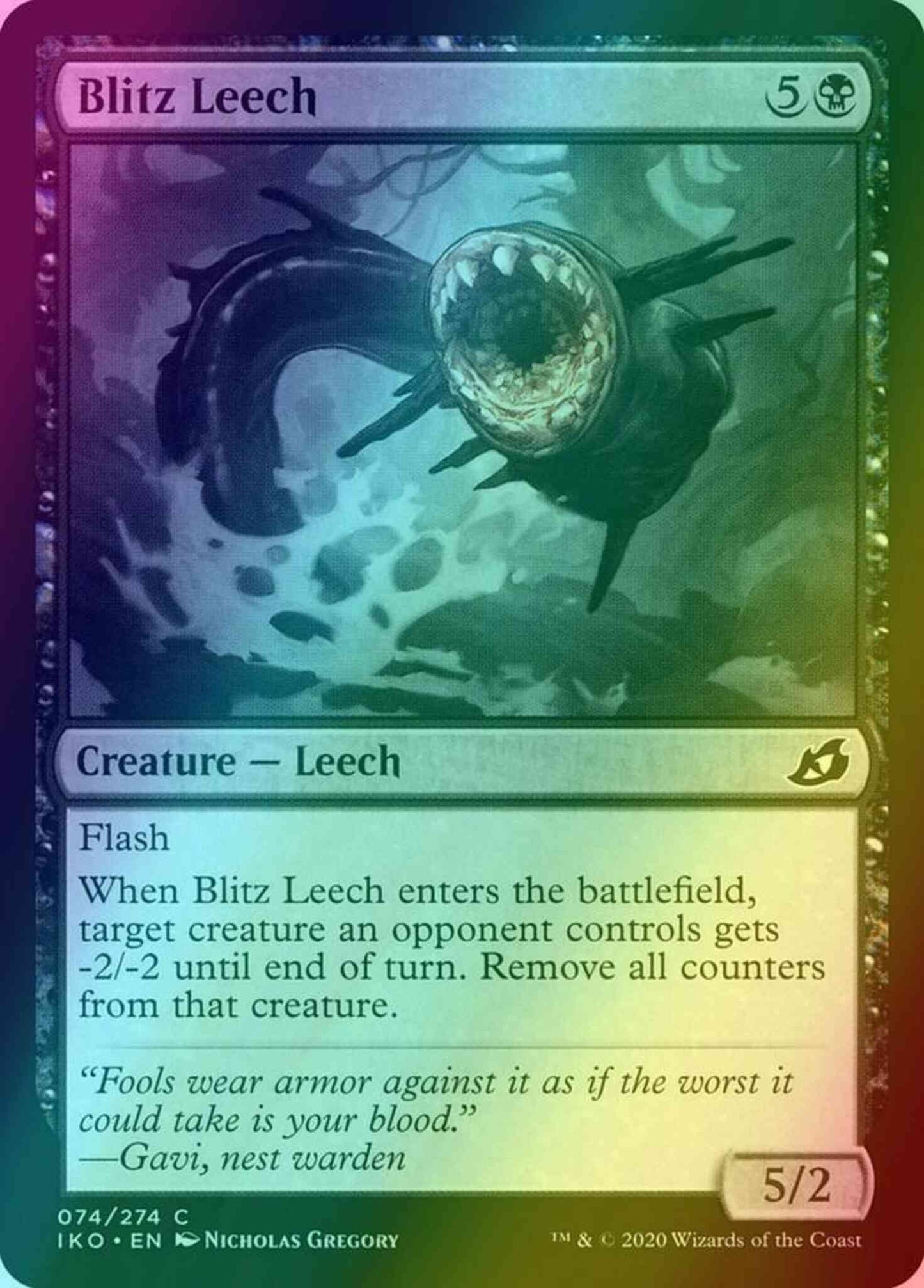 Blitz Leech [74] [Ikoria: Lair of Behemoths] [Foil]