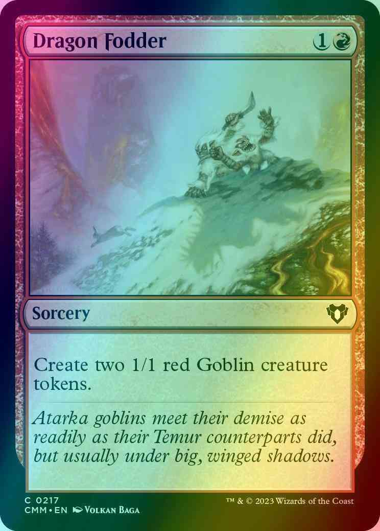 Dragon Fodder [217] [Commander Masters] [Foil]