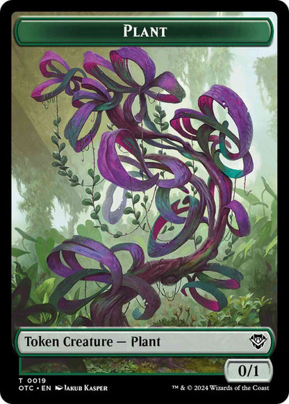 Plant Token (19) // Plant Warrior Token (20) [Outlaws of Thunder Junction: Commander: Tokens] [Non-Foil]