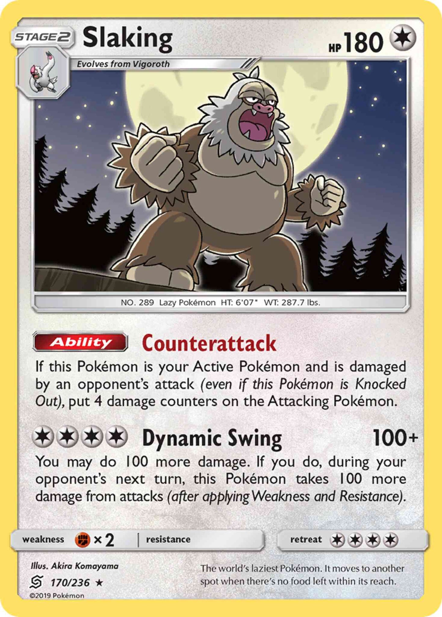 Slaking - 170/236 - Rare Holo [sm11-170] [Reverse Holo]