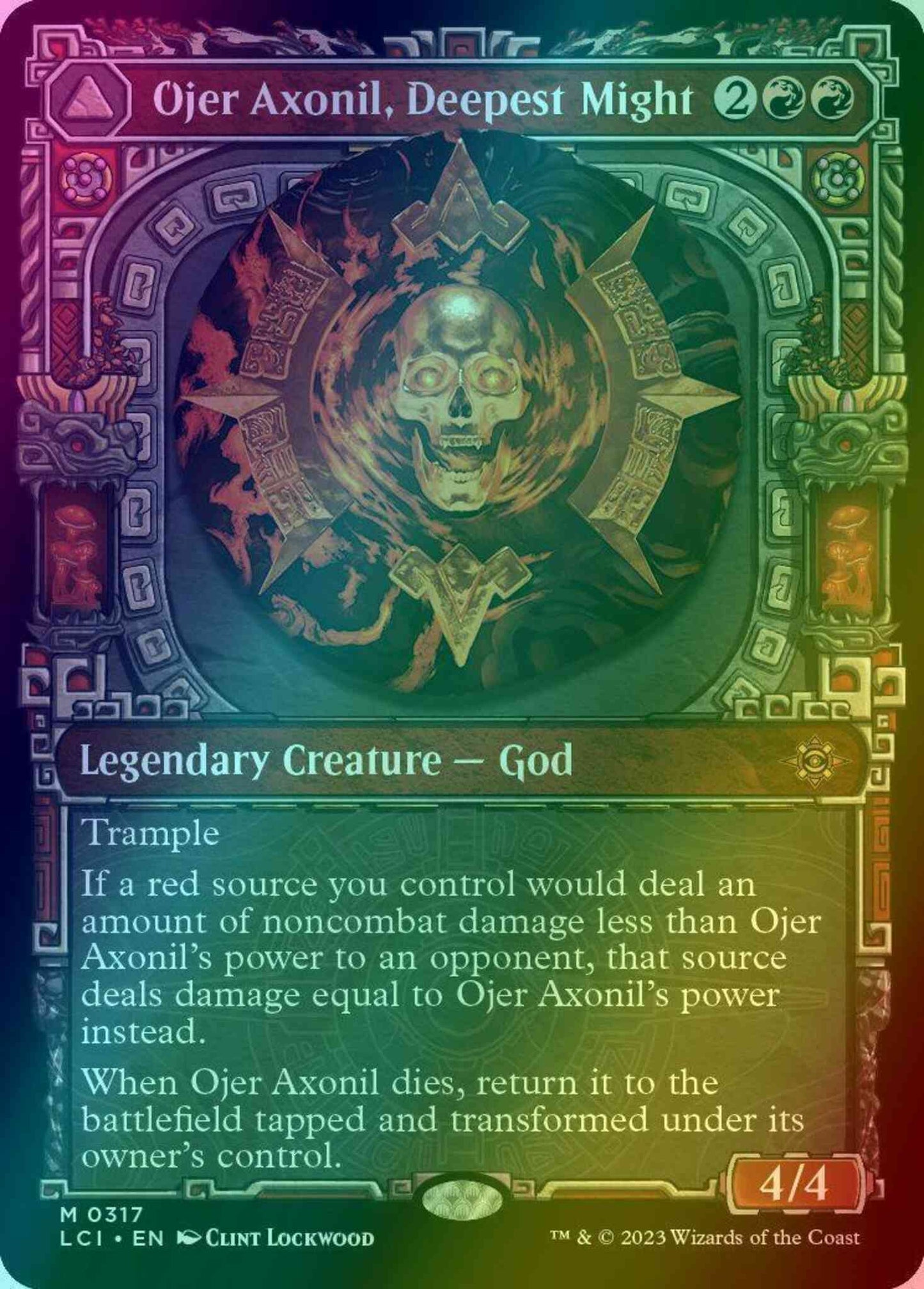 Ojer Axonil, Deepest Might // Temple of Power [317] [Gods of Ixalan Showcase] [The Lost Caverns of Ixalan] [Foil]