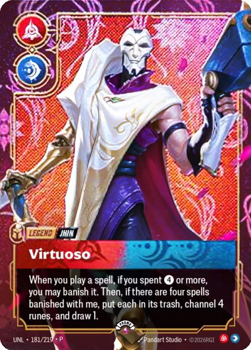 Virtuoso (Jhin) (Metal) - 181/219 [Riftbound Organized Play Promotional Cards] [Foil]