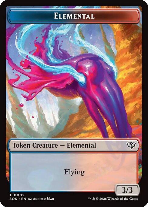 Dragon Illusion Token (13) // Elemental Token (02) [Secrets of Strixhaven: Commander: Tokens] [Non-Foil]