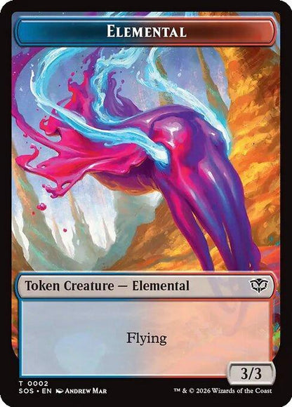 Dragon Illusion Token (13) // Elemental Token (02) [Secrets of Strixhaven: Commander: Tokens] [Non-Foil]