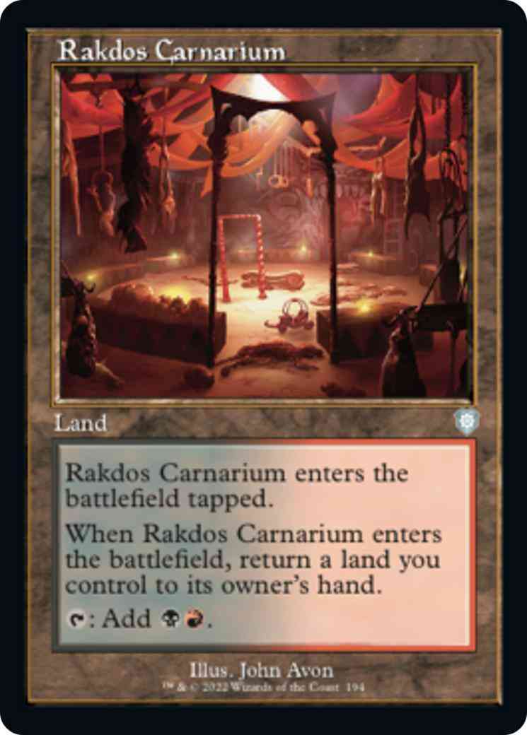 Rakdos Carnarium [194] [Retro Frame] [The Brothers' War: Commander] [Non-Foil]