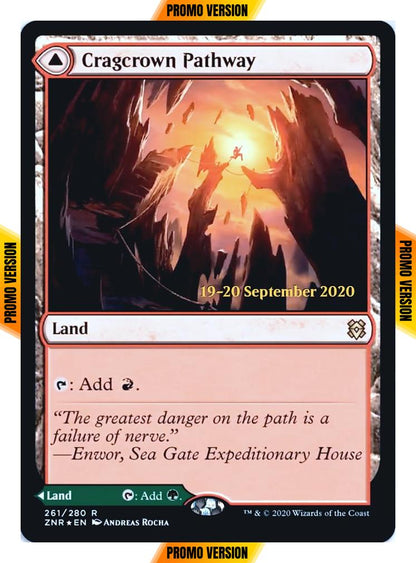 Cragcrown Pathway // Timbercrown Pathway [Prerelease] [261s] [Zendikar Rising Promos] [Foil]