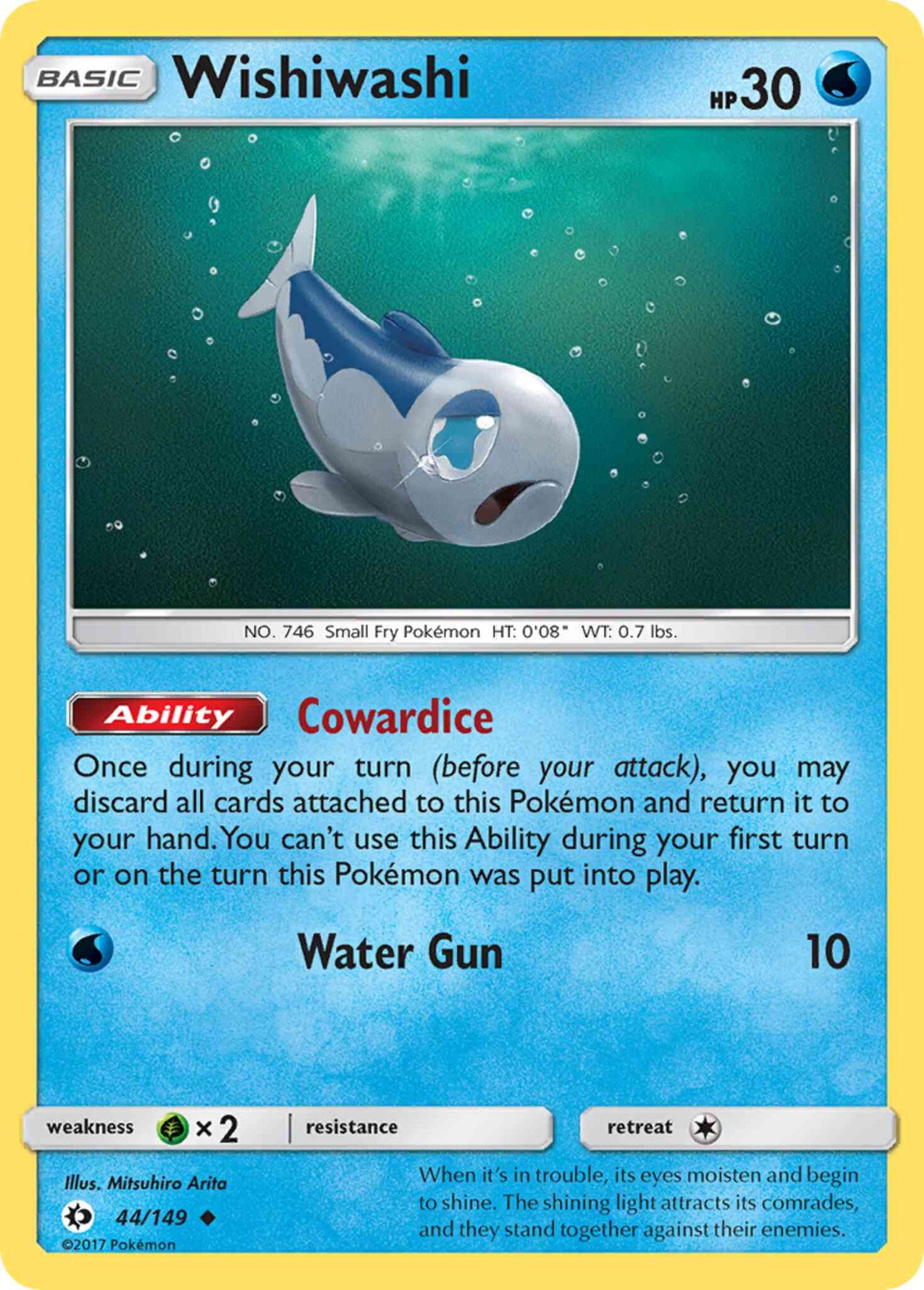 Wishiwashi - 44/149 - Uncommon [sm1-44] [Reverse Holo]