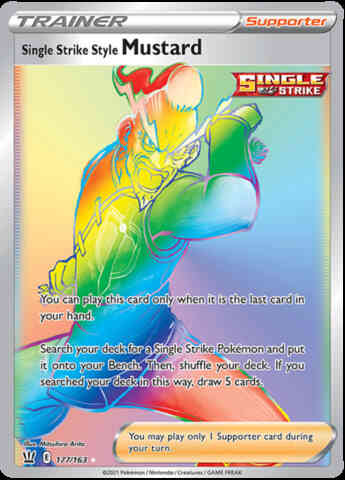 Single Strike Style Mustard - 177/163 - Rare Rainbow [swsh5-177] [Secret]